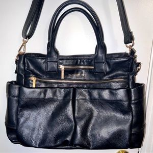 Honest company everything black leather tote